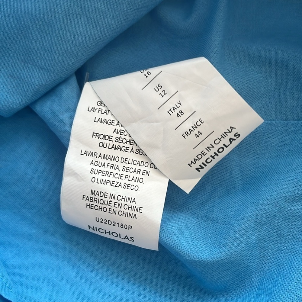 Nicholas Tatianna Cotton Tie Strap Midi Dress in Swim size 12 and 6 - Picture 9 of 13